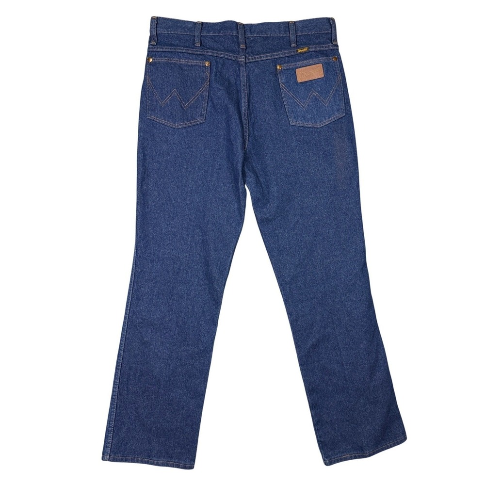 Wrangler Cowboy Cut Jeans Mens 13MWZ Made in USA 36x30 Blue Cotton Denim Western